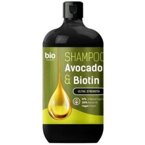 BIO NATURELL Shampoo Ultra Strength, szampon do włosów, Avocado & Biotin