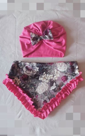 Turban czapka chusta malina roz. 56/58