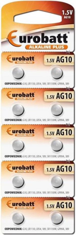 EUROBATT Bateria Alkaliczna Plus AG10 1,5V - 10szt