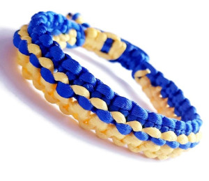 Bransoletka Ukraina w barwach flagi opaska pleciona