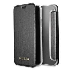 Etui Guess GUFLBKPXIGLTBK Apple iPhone X black/czarny book Iridescent