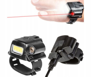 NEO Lampa LED Latarka Punktowa Na Palec Laser 90lm