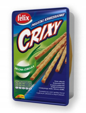 Crixy Paluszki Krakersowe smak zielona cebulka 85g