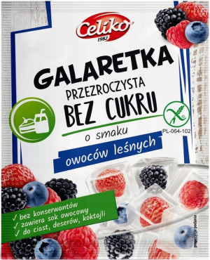 Bezglutenowa Galaretka bez cukru smak ow.leśne