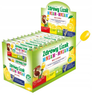 40x Zdrowy Lizak Mniam-Mniam Cytryna 6g