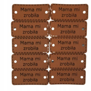 Naszywki, wszywki, ekoskóra Mama mi zrobiła 10 szt