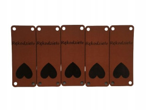Naszywki, wszywki, metki Rękodzieło 50x20 mm 5 szt