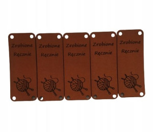 Naszywki wszywki metki Zrobione Ręcznie 50x20 5szt