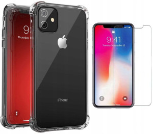 Etui Anti Shock Clear Case Do Iphone 11 + Szkło