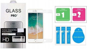 Szkło Hartowane Szybka Pełne 5D iPhone 6 6s Białe