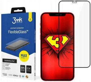 3MK Szkło Hybrydowe Pełne do iPhone 12 Pro Max