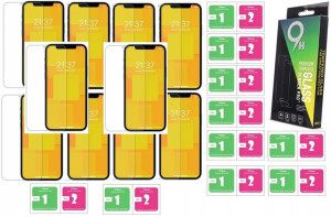 x10 Szkło Hartowane 9H do iPhone 12 Mini Zestaw