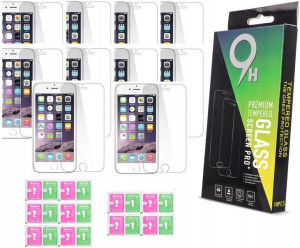 x10 Szkło Hartowane 9H iPhone 6 6s 7 8 Se 2020 BOX