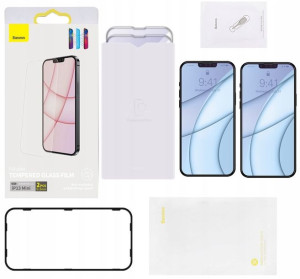 BASEUS 2x SZKŁO z filtrem BLUE do iPhone 13 MINI