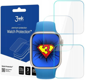 Szkło Folia 3mk 3 Szt Do Apple Watch 4/5/6/se 44mm