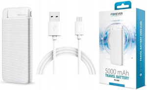 Kieszonkowy PowerBank 5000mAh USB C Micro FAST 10W