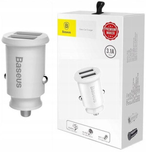 Baseus Ładowarka Samochodowa Mini Fast 2x USB 3.1A