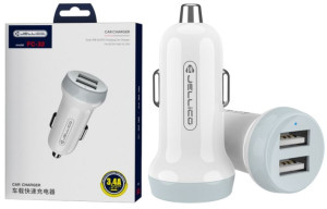 Jellico Szybka Ładowarka Samochodowa 2x Usb 3.4a