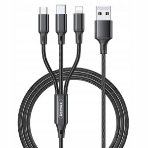 Szybki Kabel 3w1 Lightning / Micro Usb / Typ-c