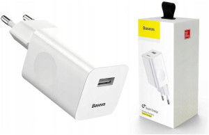 BASEUS Szybka Mocna Ładowarka Sieciowa USB QC 24W