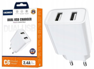 Jellico Szybka Ładowarka 2x Usb 2.4a Do Iphone
