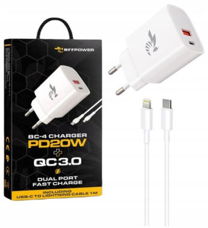 Szybka Ładowarka Usb-c 20w + Kabel 1m Do Iphone