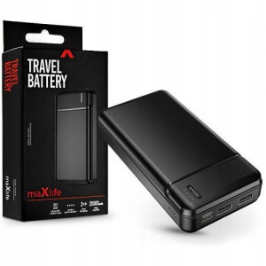 Powerbank 20 000 Mah Maxlife 2x Usb + Kabel