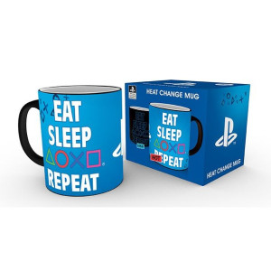 Magiczny termo kubek 320ml PLAYSTATION Eat Sleep Repeat