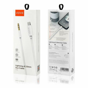 Kabel Vidvie Al1108 Jack 3.5mm/iphone 1.5m Biały