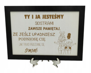 dla siostry, prezent, grawer