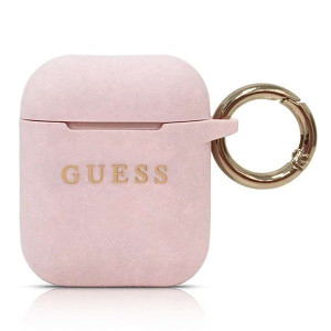 Etui Guess GUACCSILGLLP Apple AirPods cover jasnoróżowy/pink Silicone