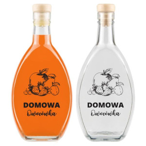 Butelka na owocówkę z nadrukiem - Elipsa 500ml + korek
