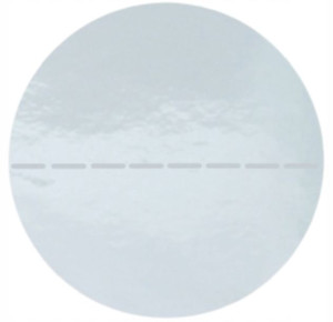Bezbarwne Plomby Kółka Etykiety Stickery 45mm Perf