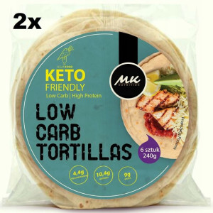 KETO WRAP TORTILLA 2x6szt. BIAŁKO 80% mniej węgli