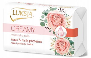 Mydło w kostce LUKSJA 90g kremowe róża & prote