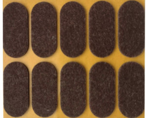 Podkładki Filcowe Pod Meble Stoły Brązowe 20x44mm