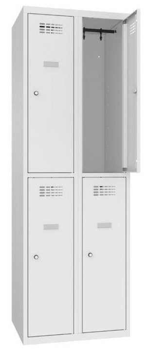 Sus 322 W   Podwójna szafa metalowa ze schowkami dla 4 osób