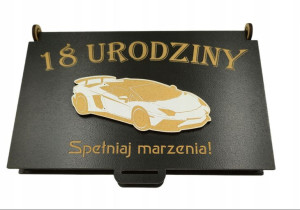 Prezent 18 urodziny Pudełko na pieniądze HIT