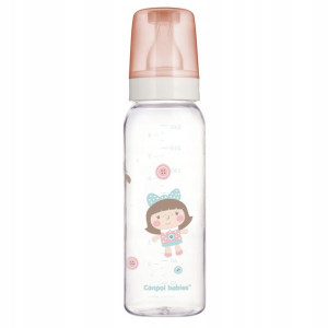 Canpol Butelka Szklana Wąska Toys Lalka 240ml 12m+