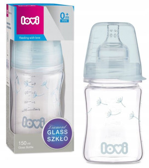 Lovi Butelka Szklana Botanic 150ml Smoczek Mini 0+