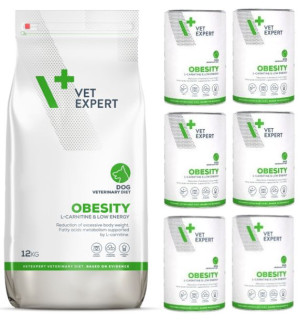 4T Veterinary Diet Dog Obesity 12kg + Obesity 6x400g