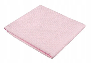 Kocyk Bawełniany 100% bawełna 80x90 cm - różowy