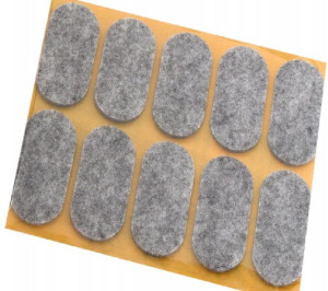 Podkładki Filcowe Pod Meble Stoły Szare 20x44mm