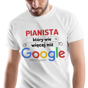 T-Shirt Męski Dla Pianisty Koszulka L Prezent