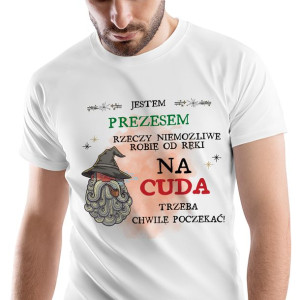 T-Shirt Męski Dla Prezesa Koszulka XL Prezent