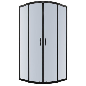 KERRA TIARA 80 kabina natryskowa półokrągła 80x80x190cm czarny profil/szkło