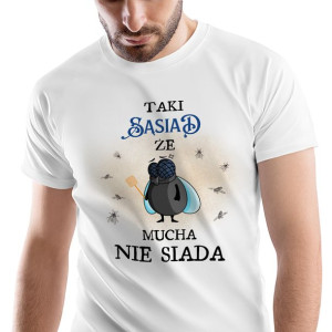 T-Shirt Męski Dla Sąsiada Koszulka L Prezent