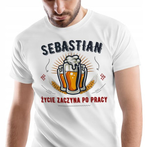 T-Shirt Męski Dla Sebastiana Koszulka L Prezent