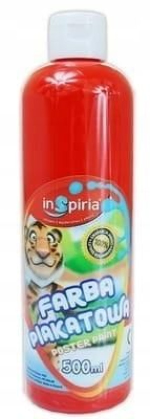 Farba plakatowa czerwona 500ml