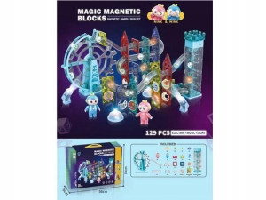 Klocki magnetyczne z kołem 80 el.